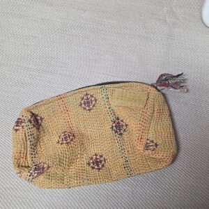 Kantha Yellowish..Brown Pouch #14
